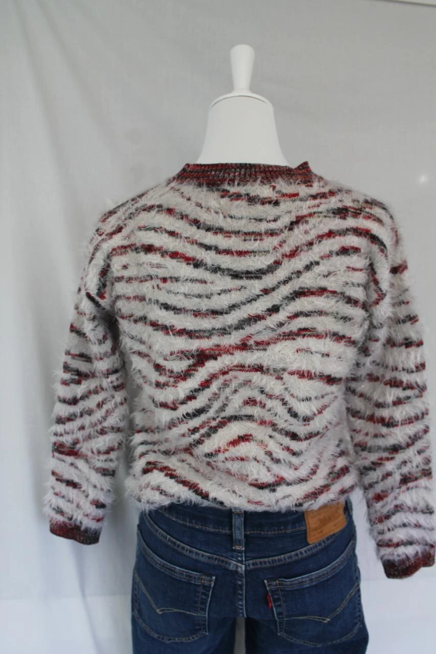 Lindo suéter macio Care of You tamanho S/m zebra vermelho e branco – photo 3